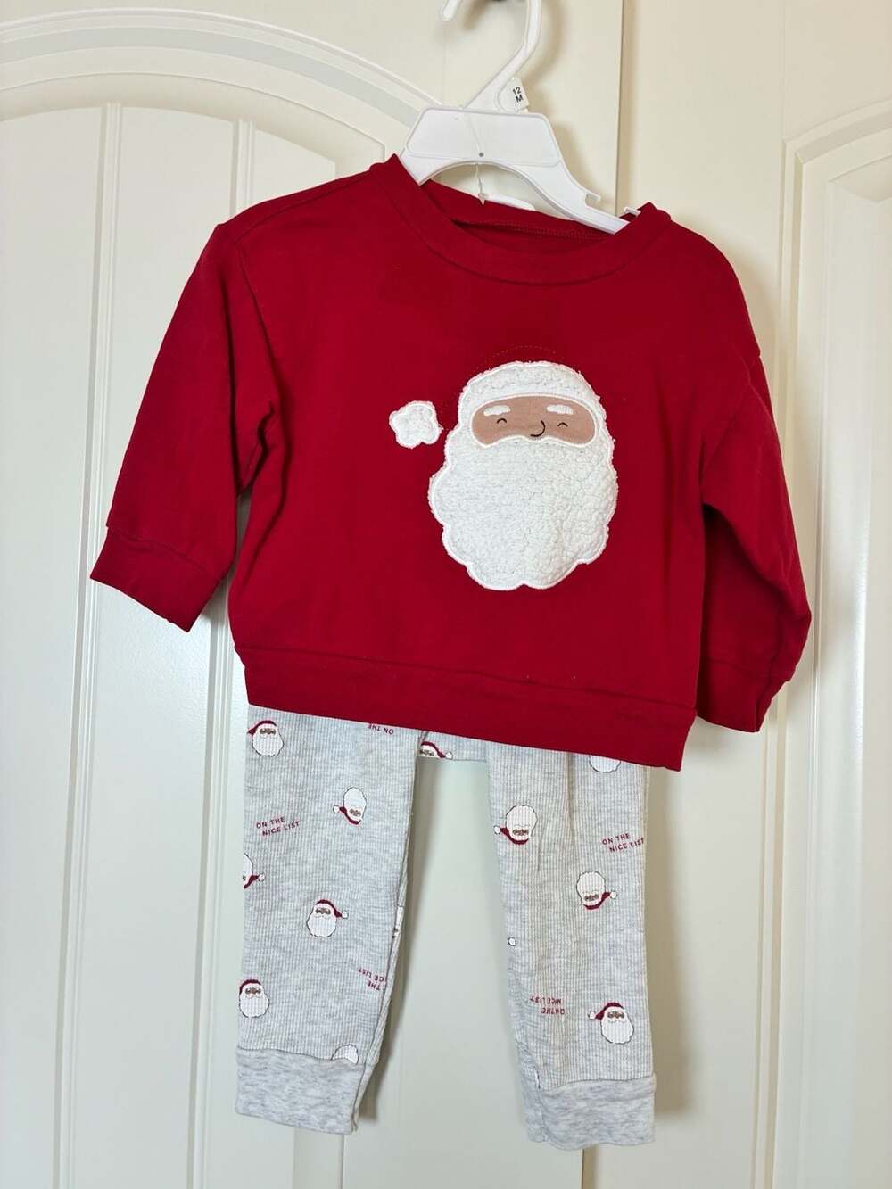 Carter's Child of Mine 2-Piece Santa Christmas Outfit size 12M